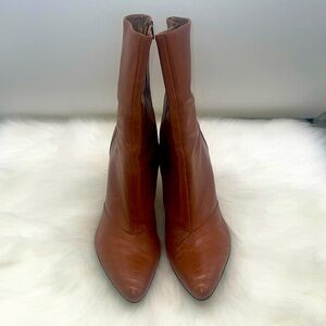 BCBG Girls Carmel Leather Ankle Booties